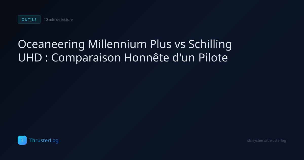 Oceaneering Millennium Plus vs Schilling UHD : Comparaison Honnête d'un ...